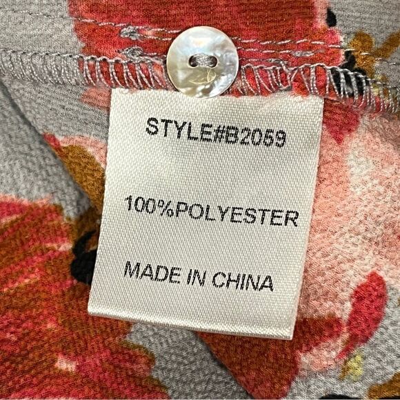 Jodifl scoop neck sleeveless floral a-line tunic / mini dress size medium - Picture 10 of 13